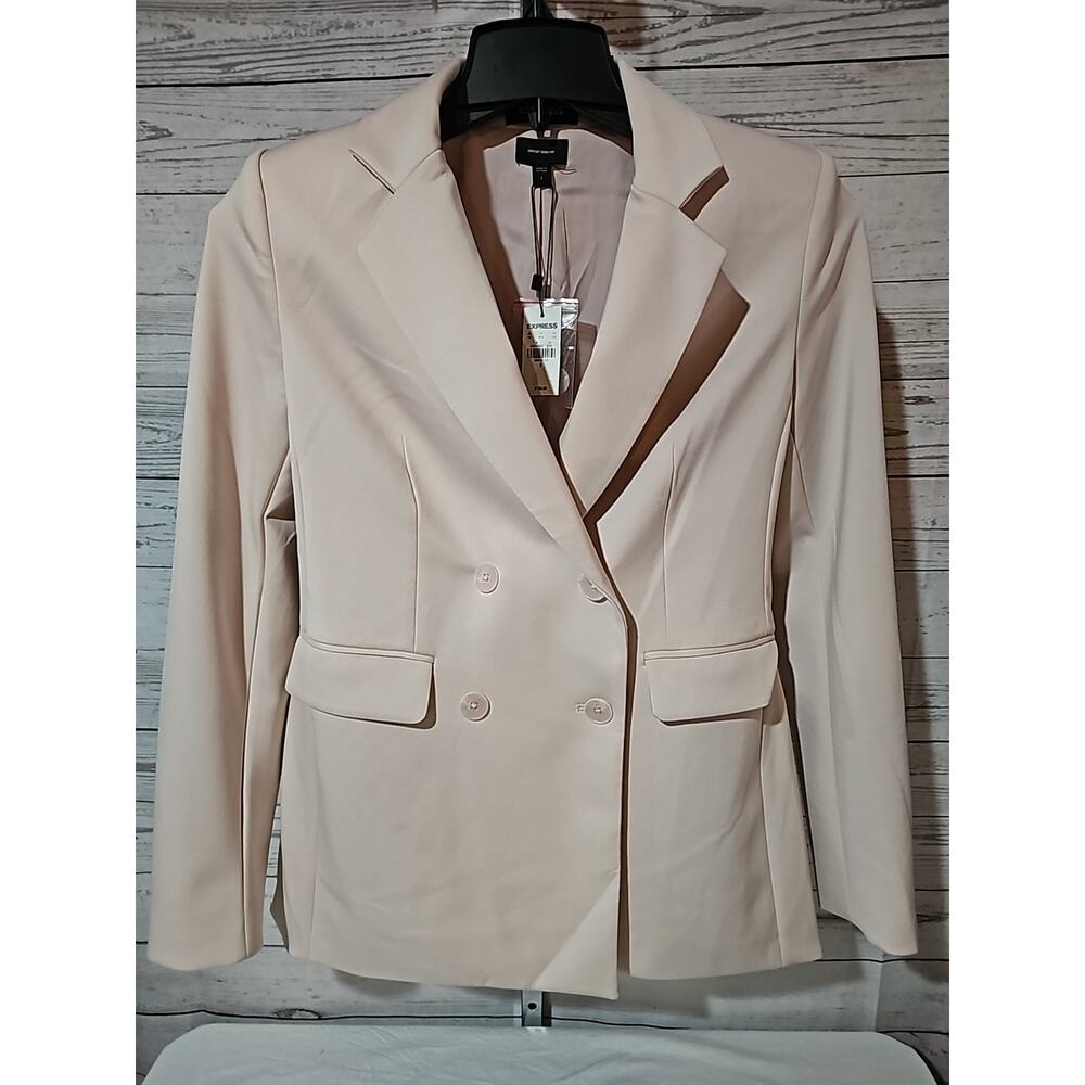 Express Women’s SuperSoft Double Knit Blazer | Size S | NWT | Pale Blush Pink